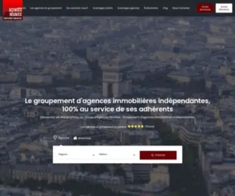 Agences-Reunies.com(Groupement d'agences immobilières indépendantes) Screenshot