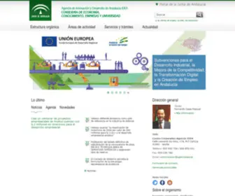 Agenciaidea.es(Agencia de Innovación y Desarrollo de Andalucía IDEA) Screenshot