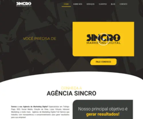 Agenciasincro.com.br(Agência de Marketing Digital Sincro) Screenshot