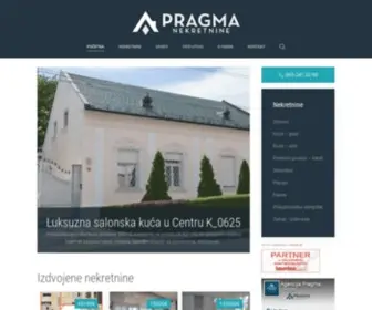 Agencijapragma.com(Agencija Pragma Nekretnine Zrenjanin: prodaja kuća) Screenshot