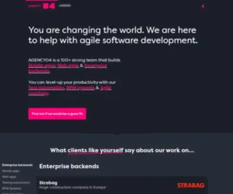 Agency04.com(Software development company for enterprises and startups I Focused on Java) Screenshot