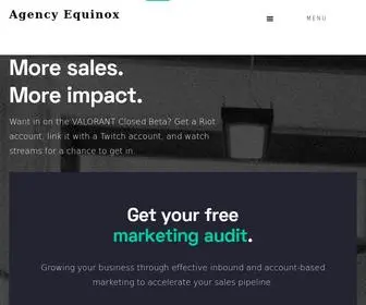 Agencyequinox.com(Agency Equinox) Screenshot