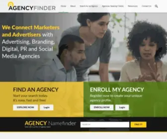 Agencyfinder.com(Best advertising agencies as judged by satisfied clients) Screenshot