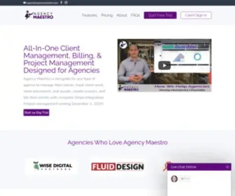Agencymaestro.com(Agency Management Software) Screenshot