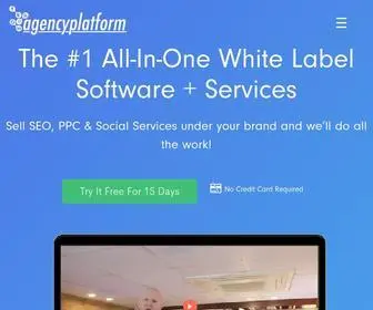 Agencyplatform.com(Award Winning White Label SEO Software) Screenshot