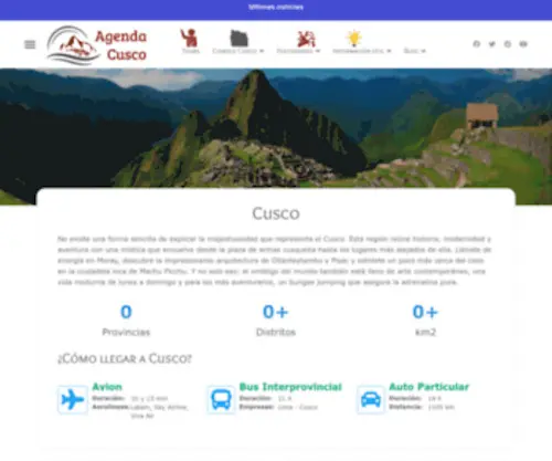 Agendacusco.com(Turismo en Cusco) Screenshot