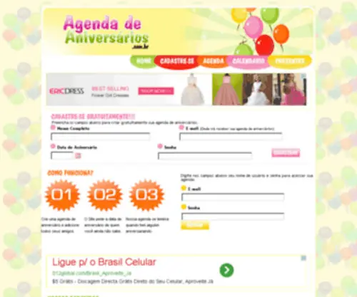Agendadeaniversarios.com(Agendadeaniversarios) Screenshot