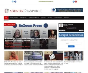 Agendadiasporei.com(Stiri pentru marile comunitatile romanesti din strainate) Screenshot