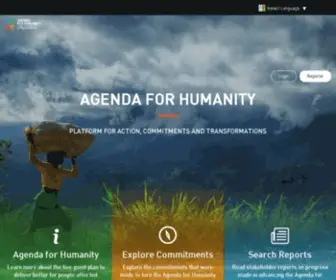 Agendaforhumanity.org(The agenda for humanity) Screenshot