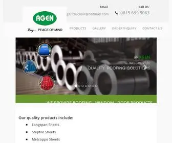 Agenindustries.com(Agen Longspan Industries) Screenshot