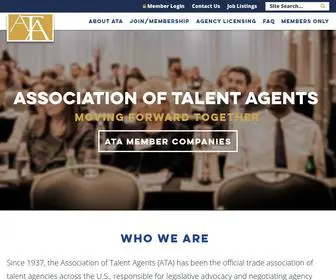 Agentassociation.com(Association of Talent Agents) Screenshot