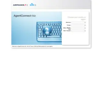 Agentconnect.biz(Air France KLM Delta) Screenshot