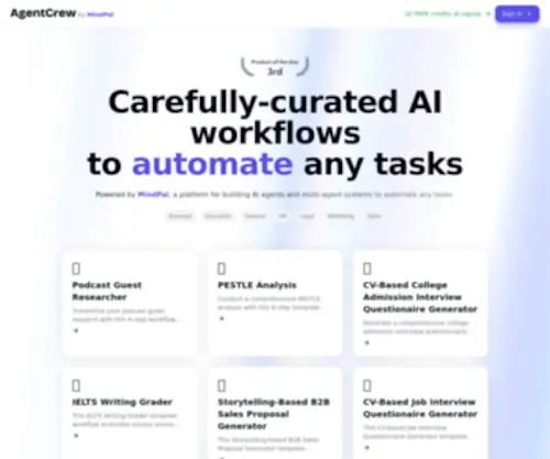 Agentcrew.co(Agentcrew) Screenshot