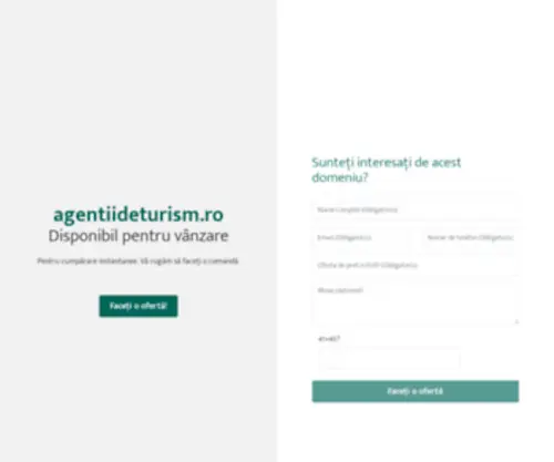 Agentiideturism.ro(Domenii premium de vanzare) Screenshot