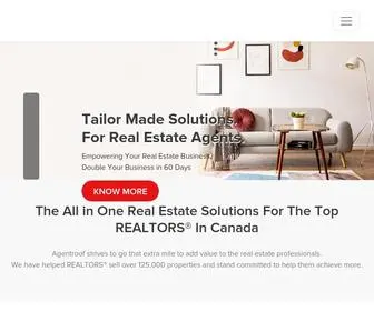 Agentroof.com(Real Estate Website Design) Screenshot