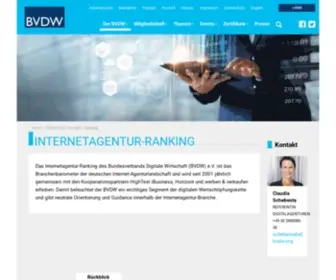 Agenturranking.de(Für die Teilnahme am Ranking benötigen wir folgende Angaben) Screenshot