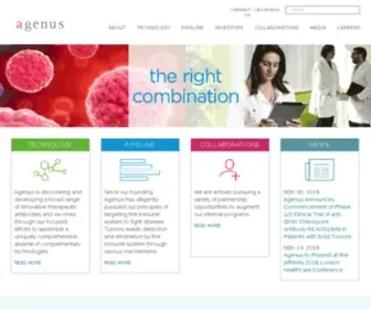 Agenusbio.com(Our mission) Screenshot