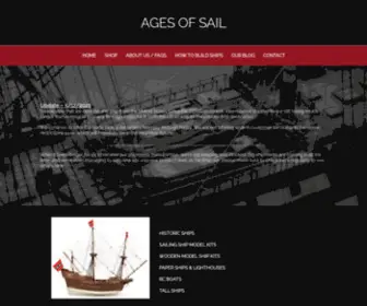 Ageofsail.biz(Buy Wooden Ship Kits & Wood Model Ship Kits) Screenshot