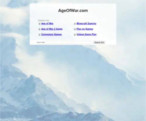 Ageofwar.com(The Leading Age of War Site on the Net) Screenshot