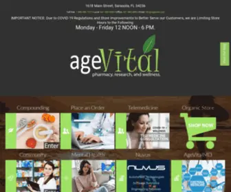 Agevital.com(AgeVital Wellness) Screenshot