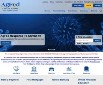 Agfed.org(Agriculture Federal Credit Union) Screenshot