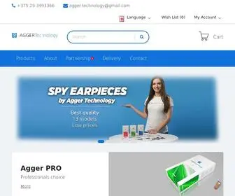 Aggertech.com(Earpieces) Screenshot