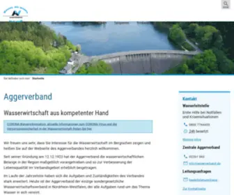 Aggerverband.de(Wasserwirtschaft im Bergischen) Screenshot