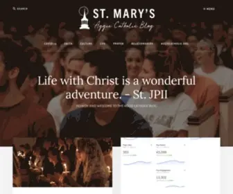 Aggiecatholicblog.org(Mary's Catholic Center at Texas A&M University) Screenshot