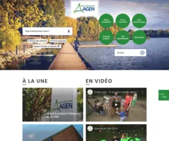 Agglo-Agen.net(Site Internet officiel de l'Agglomération d'Agen) Screenshot