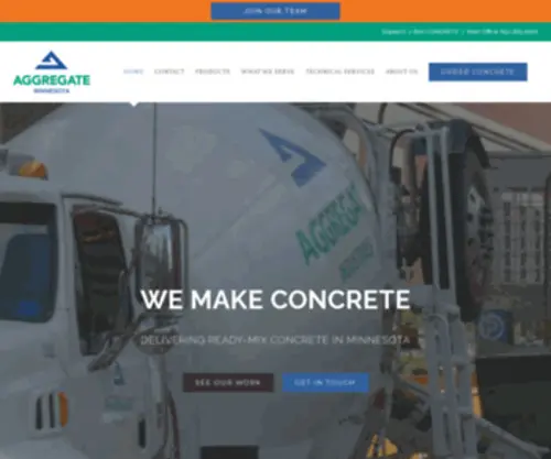 Aggregatemn.com(Concrete MN) Screenshot