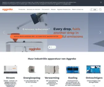 Aggreko.nl(Verhuur van aggregaten en klimaatbeheersing) Screenshot