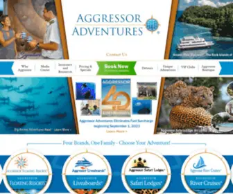 Aggressor.com(Adventure Vacations) Screenshot