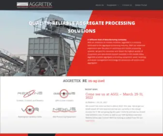 Aggretek.com(A new kind of aggregate machine manufacturer) Screenshot