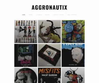 Aggronautix.com(Purveyors Of Polyresin Punk Rock Throbbleheads) Screenshot