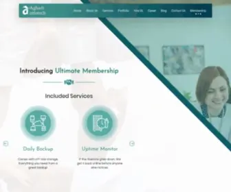 Aghadiinfotech.com(Website design and development company) Screenshot