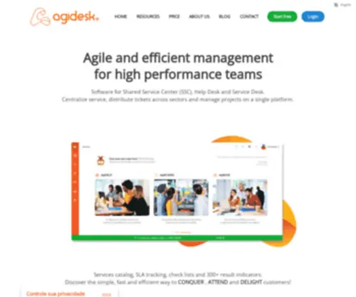 Agidesk.com(Plataforma de gestão e automação de processos ágil) Screenshot