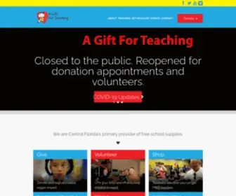 Agiftforteaching.org(A Gift for Teaching) Screenshot