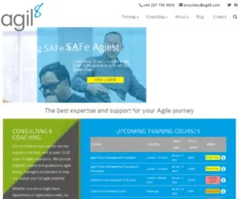 Agil8.com(Experts in Agile Consulting) Screenshot