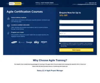 Agilecertificationcourses.com(Agile Certification Training Courses) Screenshot