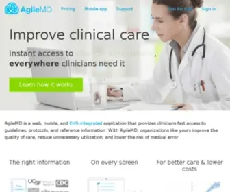 Agilediagnosis.com(Improving clinical care) Screenshot