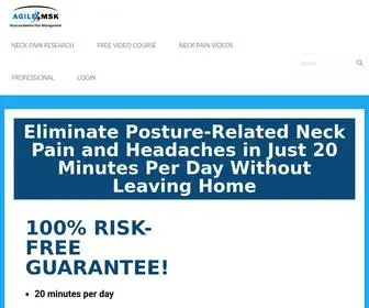 Agilemsk.com(Neck Pain) Screenshot