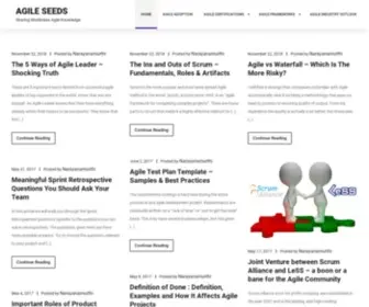 Agileseeds.com(Sharing Worldclass Agile Knowledge) Screenshot