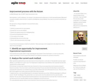 Agilesoup.com(Mixing up Agile ingredients to build software with the flavor of success) Screenshot