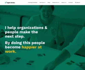 Agilestrides.com(Agile Leadership Training & Management Coaching) Screenshot