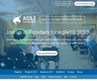 Agiletestingdays.com(Agile Testing Days) Screenshot