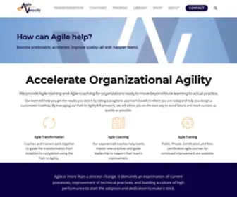 Agilevelocity.com(Agile Velocity's mission) Screenshot