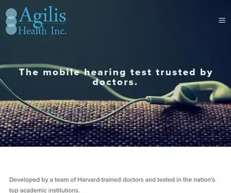 Agilishealth.com(Agilis Health mobile hearing test) Screenshot