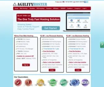 Agilityhoster.com(Free Web Hosting Service for Joomla and Wordpress) Screenshot
