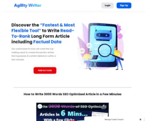 Agilitywriter.ai(#1 AI Article Writer) Screenshot