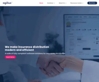 Agiliux.com(SAAS for Insurance Companies) Screenshot